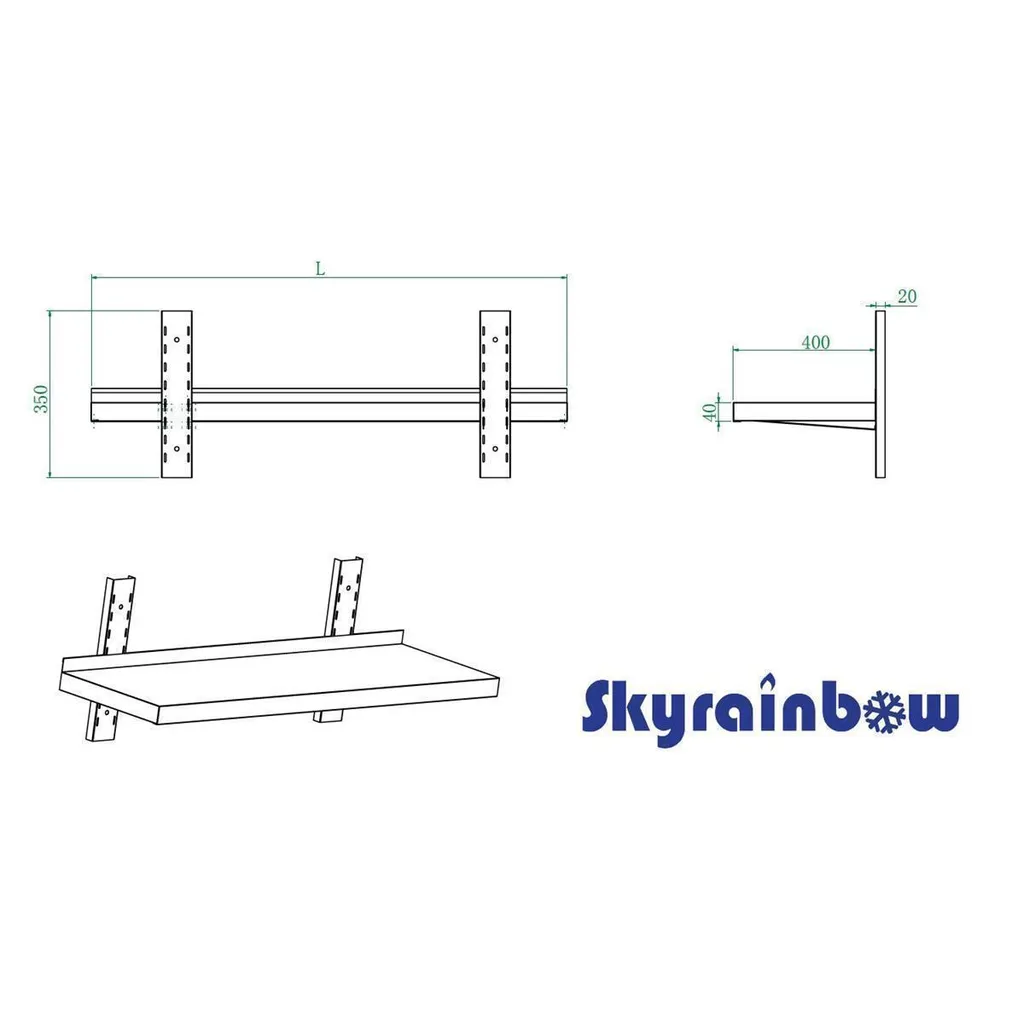 Rangement mural inox 150x40 cm - Optimisation d'espace cuisine pro - 7