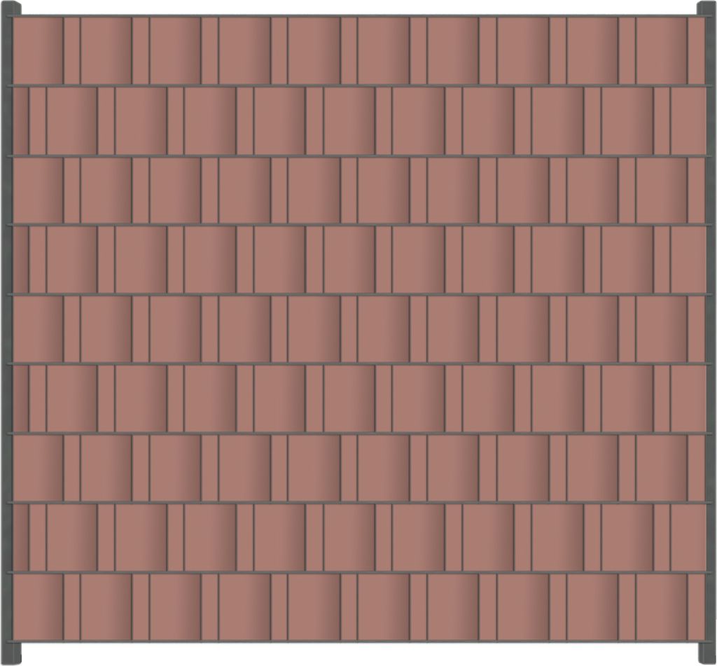Wallario Zaunsichtschutz mit Motiv Pastellpink für Ein- und Doppelstabmatten Zäune in der Größe 200 x 180 cm