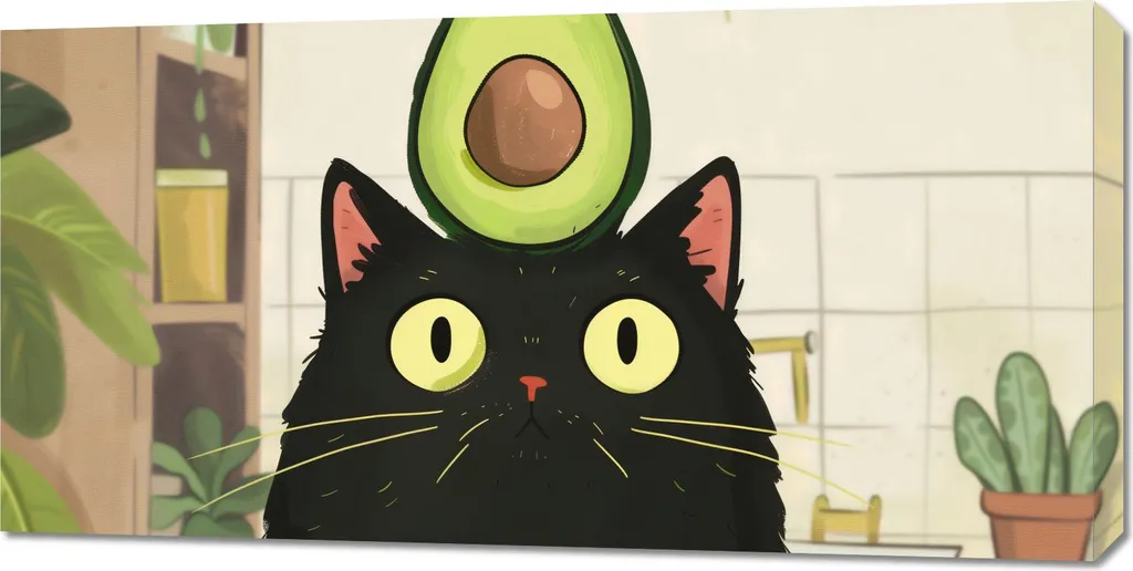 Image 100 x 50 cm Avocat sur la tête - Tableau Toile Déco Moderne