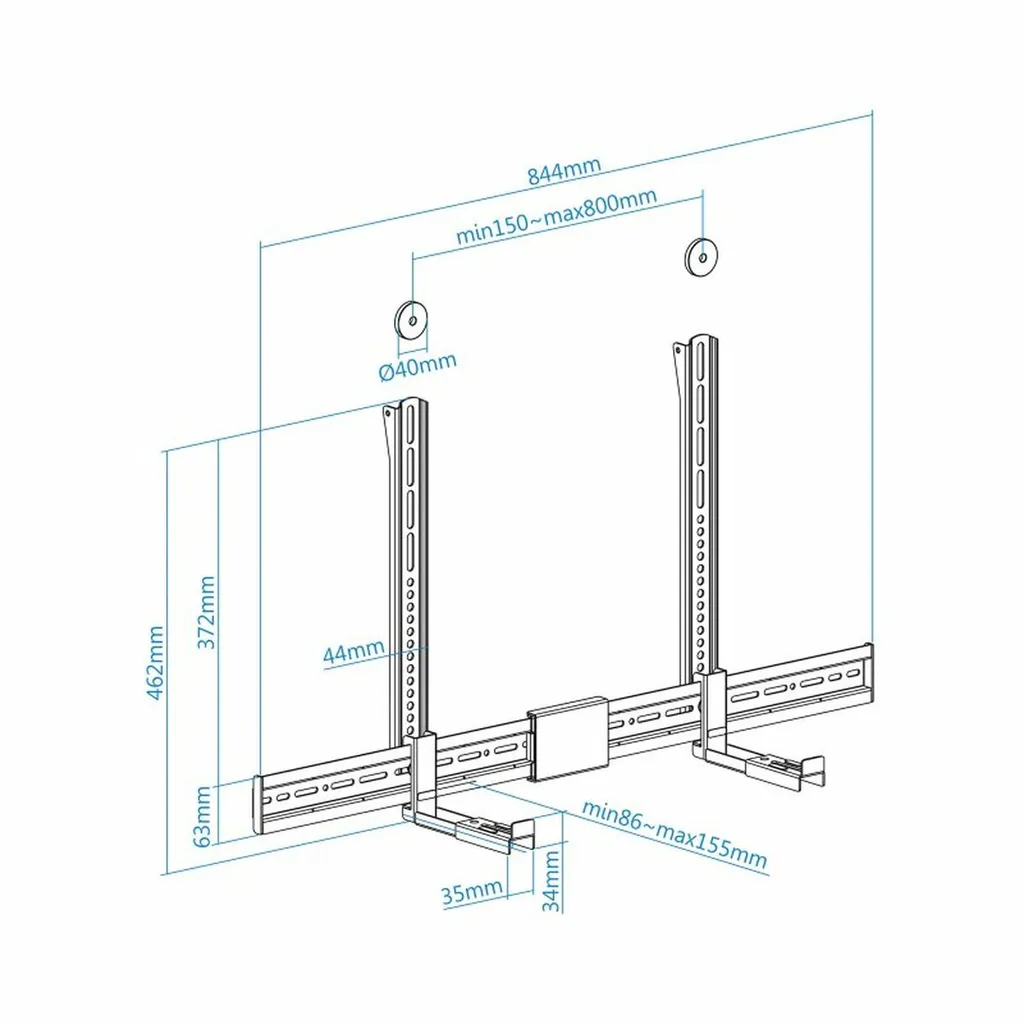 Support pour barre de son multi-installation robuste supportant 15 kg Max - 2
