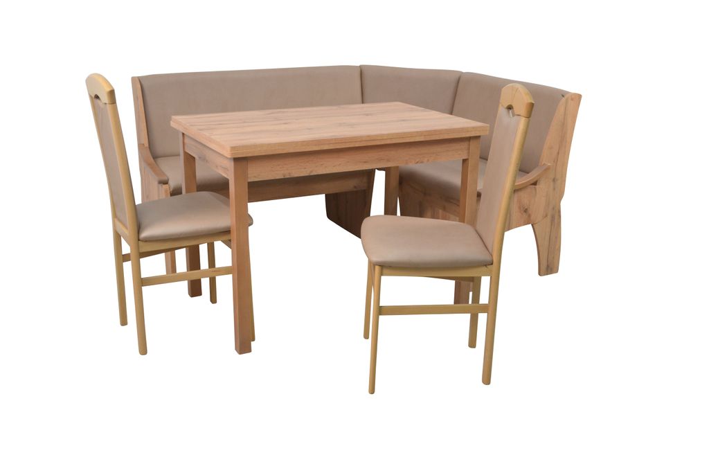 4tlg. Eckbankgruppe 125x165 cm Schenkelmaß Produktbild 