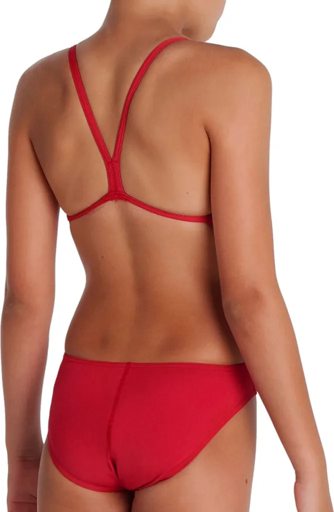Maillot de bain fille résistant Arena Challenge Solid JR dos ouvert