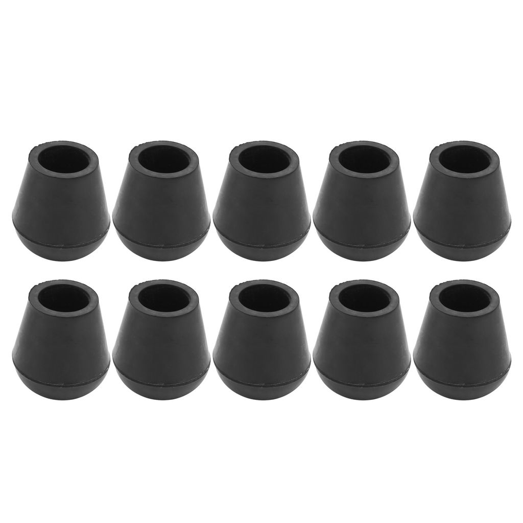 19 mm Gehstockspitzen, rutschfest, geräuscharm, runde Gummifüße für Badewanne, Stuhl, Fuß, 10 Stück