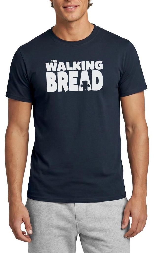 Spreadshirt Bernd Das Brot The Walking Bread In Weiß Männer T-Shirt, 3XL, Navy