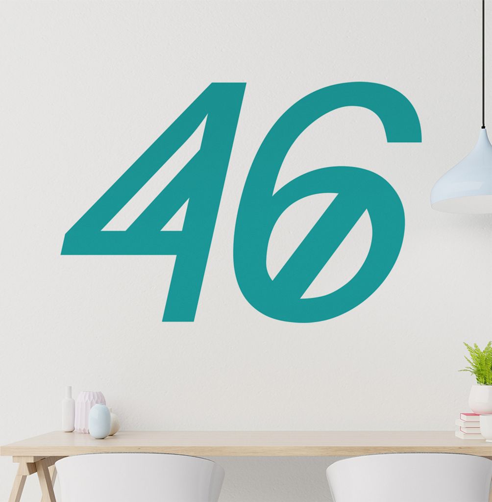 46 Wandtattoo in 6 Größen - Wandaufkleber Wall Sticker - Dekoration, Küche, Wohnzimmer, Schlafzimmer, Badezimmer