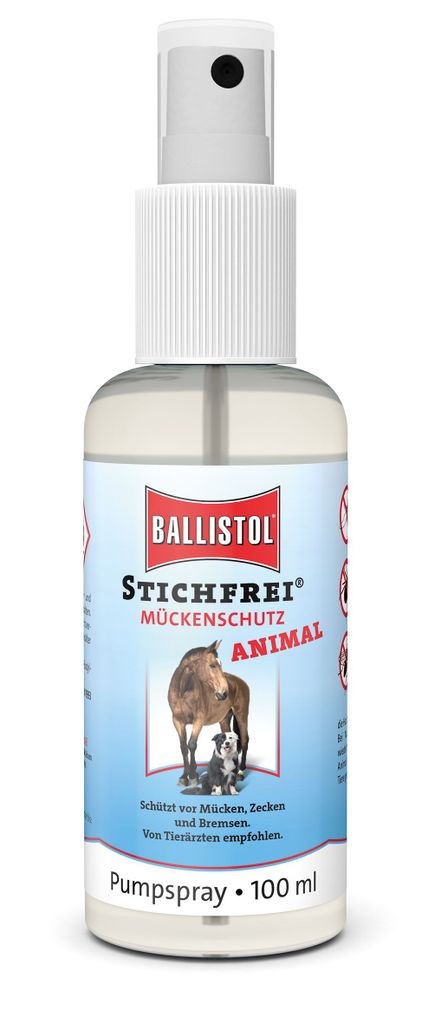 Ballistol Stichfrei Animal 26833 Mückenschutz Zecken Pferdebremsen Milben, 100 ml