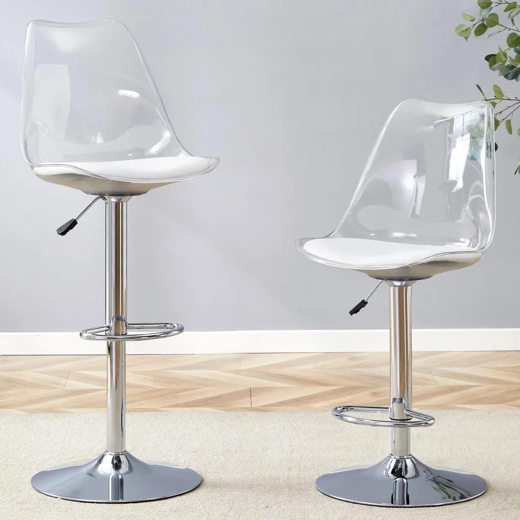Lot de 2 Sièges de Bar pour Îlot de Cuisine et Mange-Debout Moderne