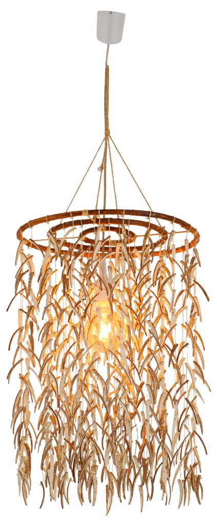 Näve E27 Pendelleuchte KOKOS Ø40cm beige 6122911 Produktbild 