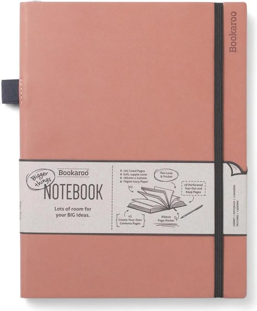 Carnet de notes professionnel Bookaroo Poudre - Idéal pour les réunions