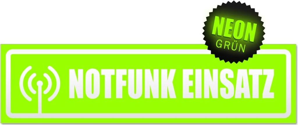 Notfunk Einsatz Piktogramm invertiert Magnetschild Schild magnetisch