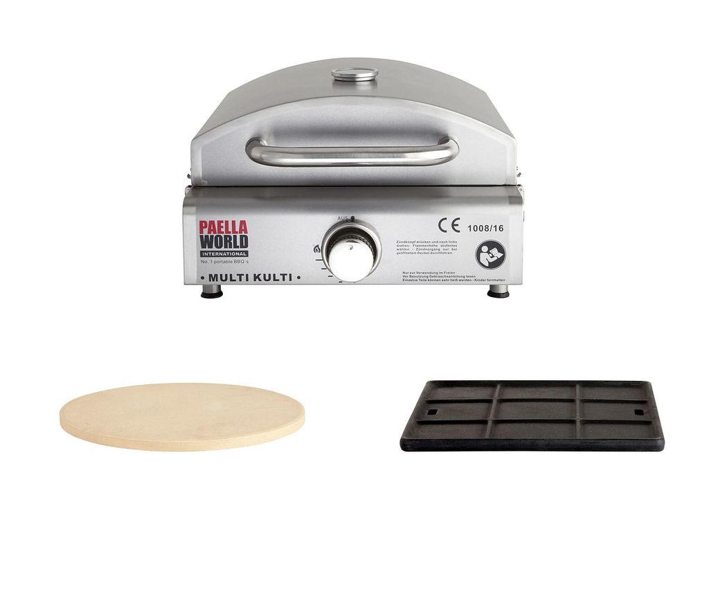 All'Grill Multi-Kulti Set 1 inkl. Pizzastein und Gussgrillplatte