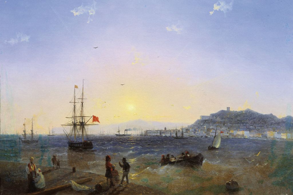 Ivan Aivazovsky Kunstdruck Bild - Blick Auf Kertsch, 1839 (80 x 120 cm)