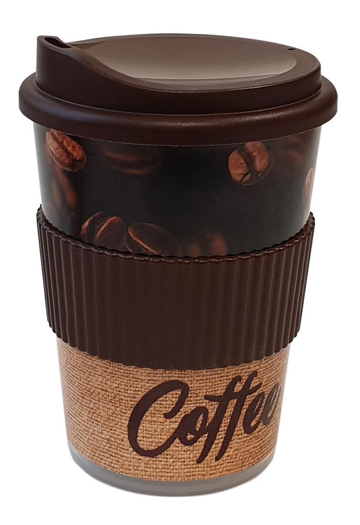 Kelímek PH 250ml COFFEE s víčkem a manžetou Obrázek produktu 