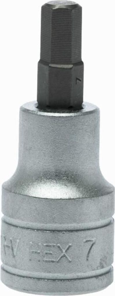Sechskant-Steckschlüsseleinsatz mit 1/2"-Antrieb, 7 mm Produktbild 