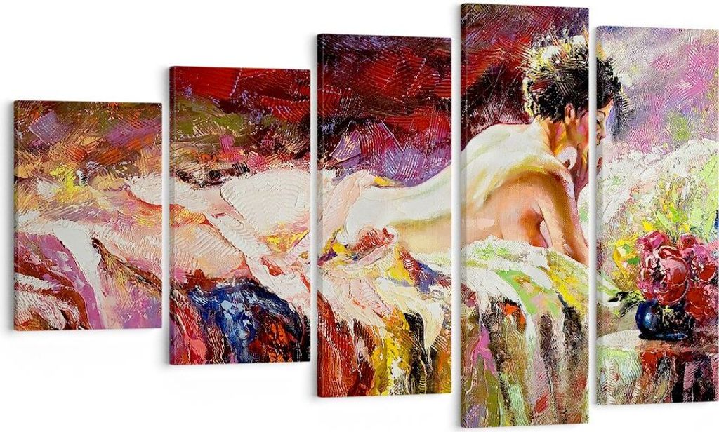 Bild auf Leinwand - Leinwandbild - Frau Modell - 100x60cm - Wand Bild - Wanddeko - Wandbilder - Leinwanddruck - Bilder - Kunstdruck - Wanddekoratio...