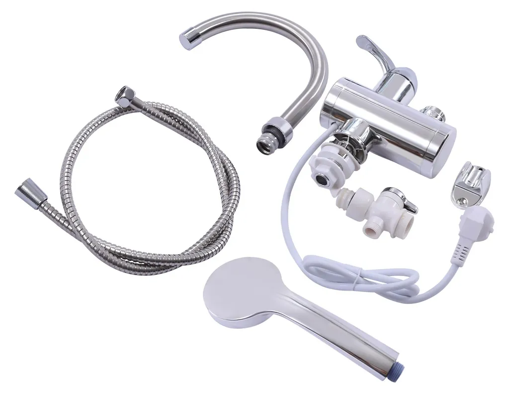 Robinet électrique eau chaude instantanée argenté - Modèle Expert 3000W