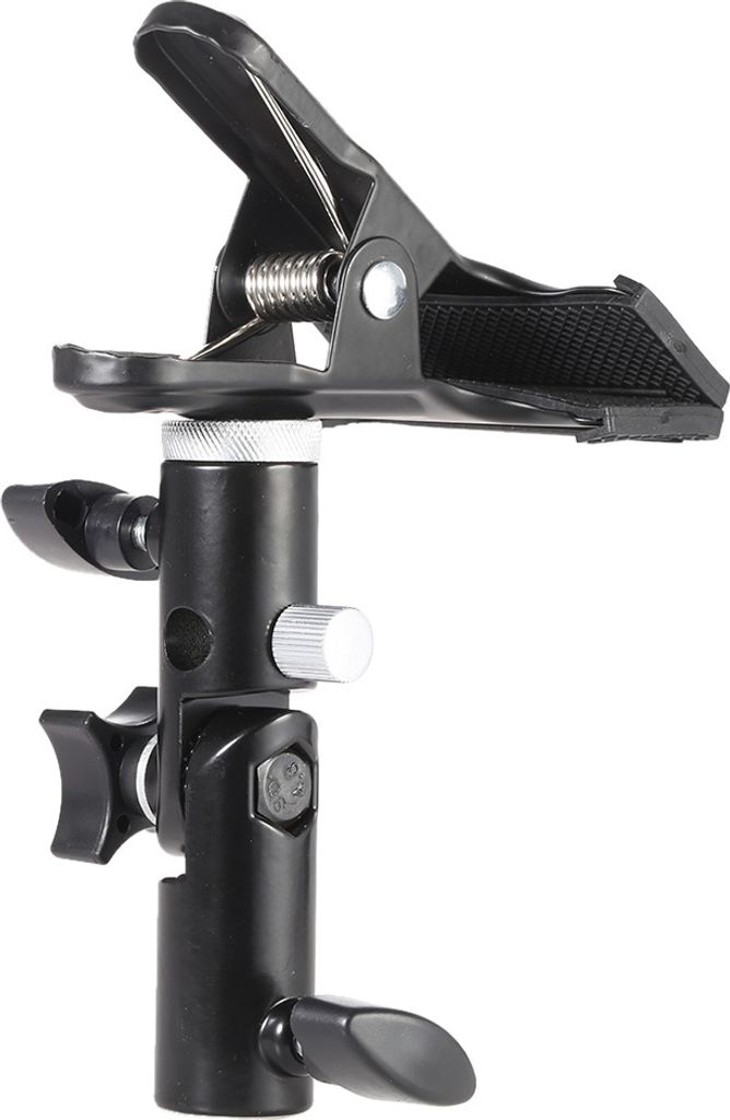 Metallklemme Clip Halter mit 5/8" Licht stehen Anlage 1/4" auf 3/8" Schraube Swivel Mount Adapter fuer Foto-Studio-Reflektor & Hintergrund