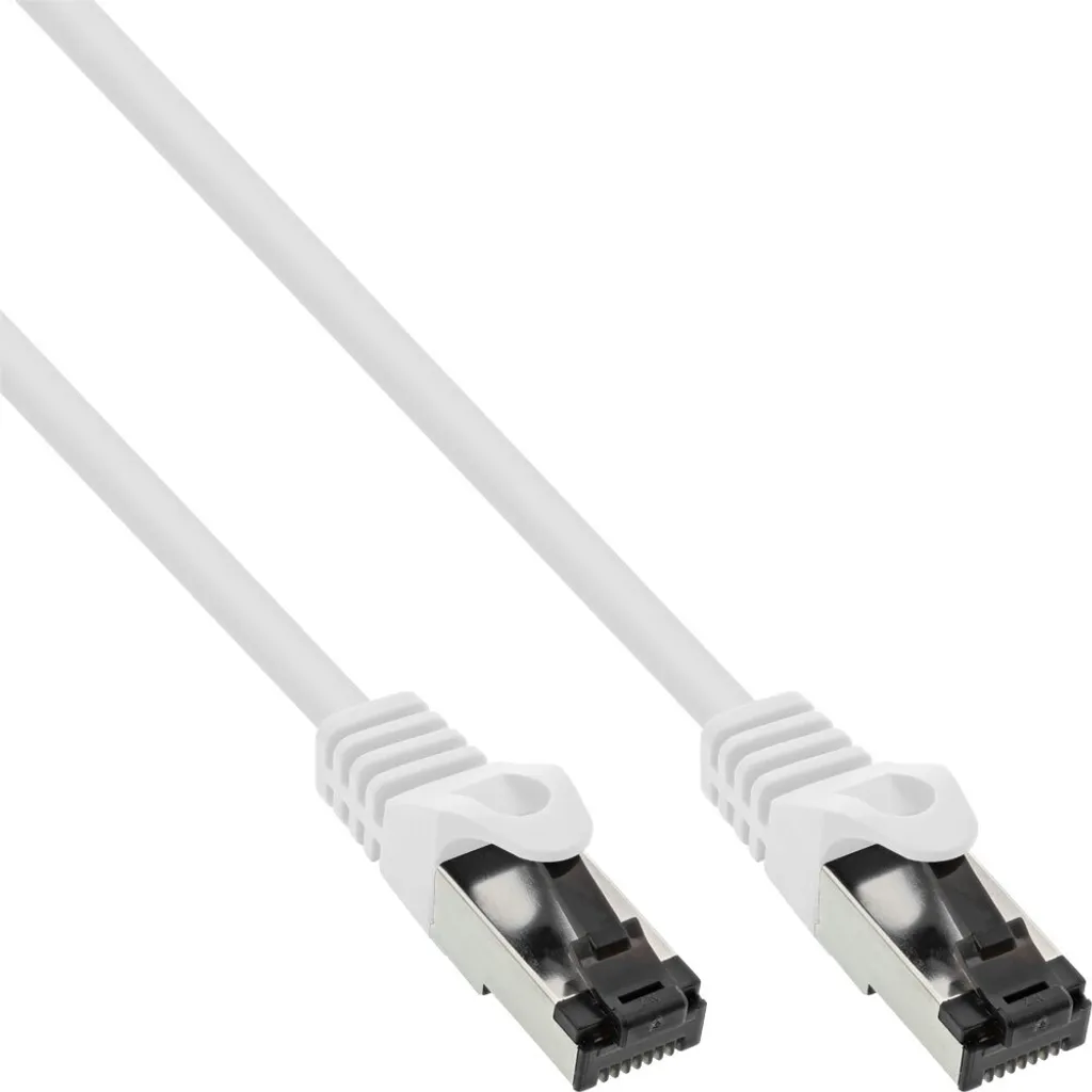 InLine - Cavo patch - da RJ-45 (M) a RJ-45 (M) - 15,0 m - SFTP, PiMF - CAT 8.1 - senza alogeni, rotondo - bianco (78815W)