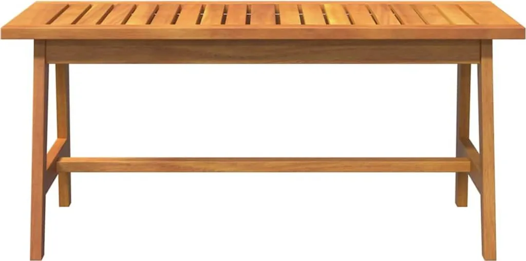 Tavolino Basso Acacia Massello Oliata - Design Naturale Contemporaneo - 5