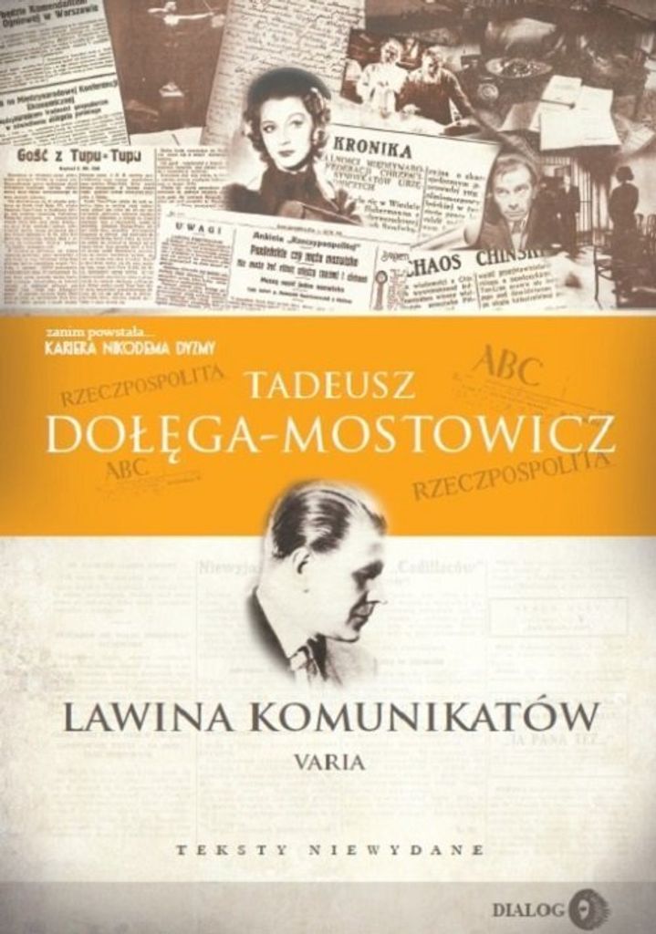 Lawina komunikatów - Tadeusz Dołęga-Mostowicz (Buch auf Polnisch)