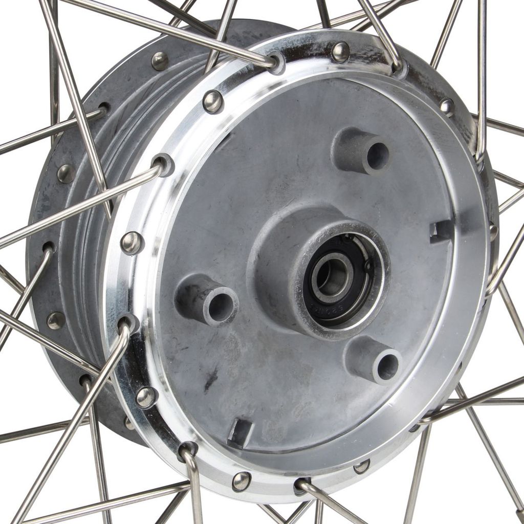 Speichenrad 1,6x17 Zoll Für Simson - Alufelge Schwarz Mit Scheibenbremse