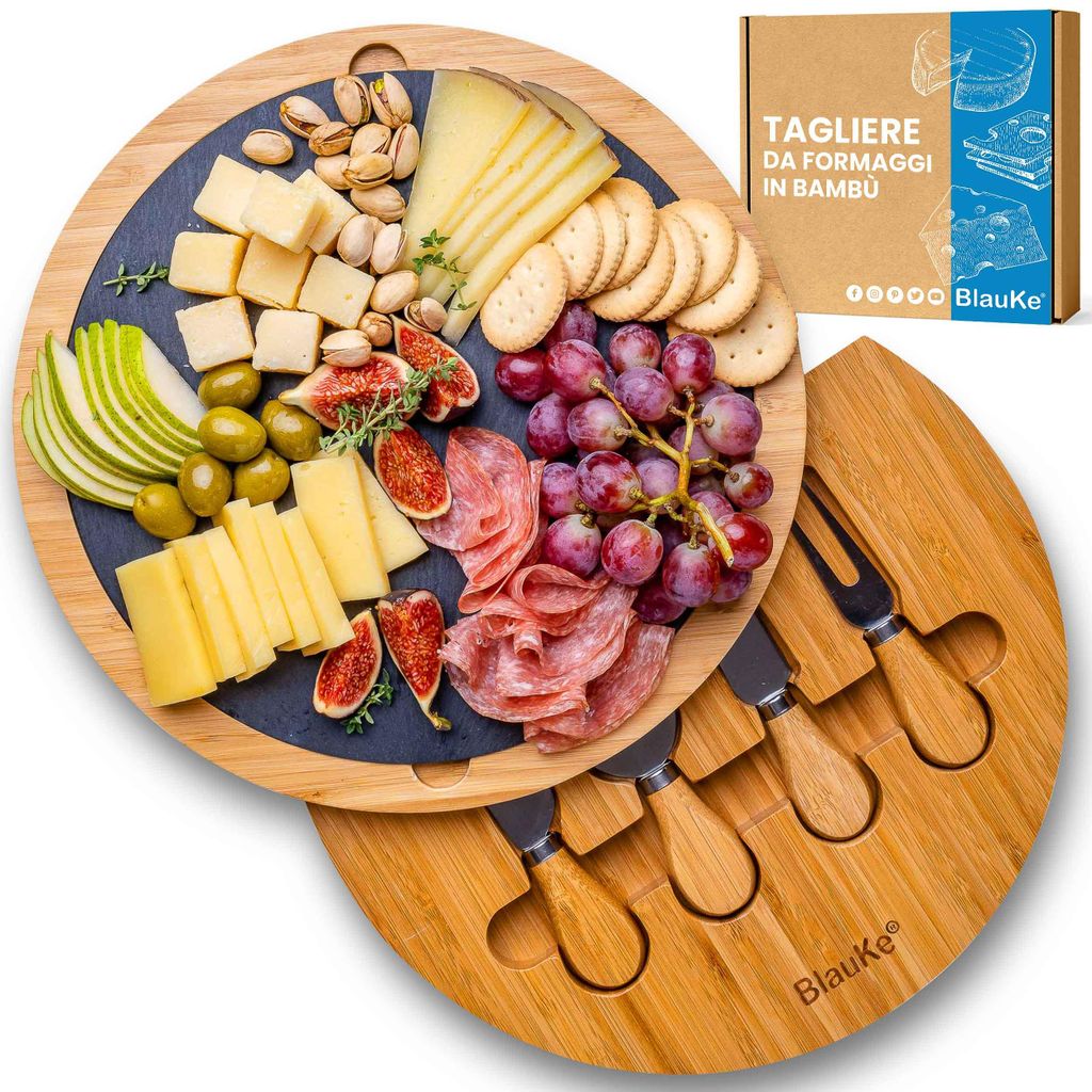 Tagliere per Formaggi e Set di Coltelli – Tagliere in Legno Immagine del prodotto 