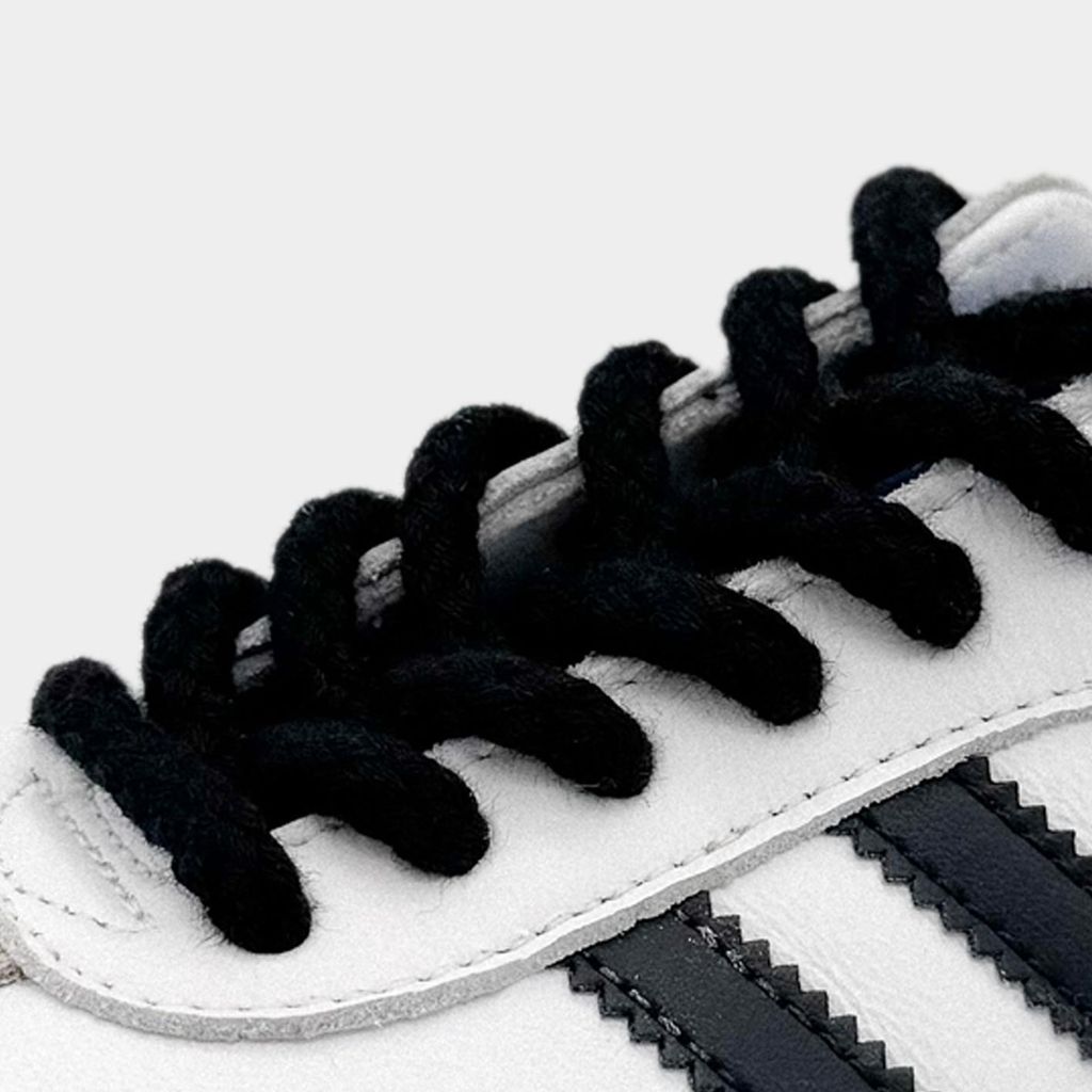 Cord Laces ROPE Chunky Sneaker Schnürsenkel Air Force 1 weiß cream rosa schwarz - 120 cm, Schwarz