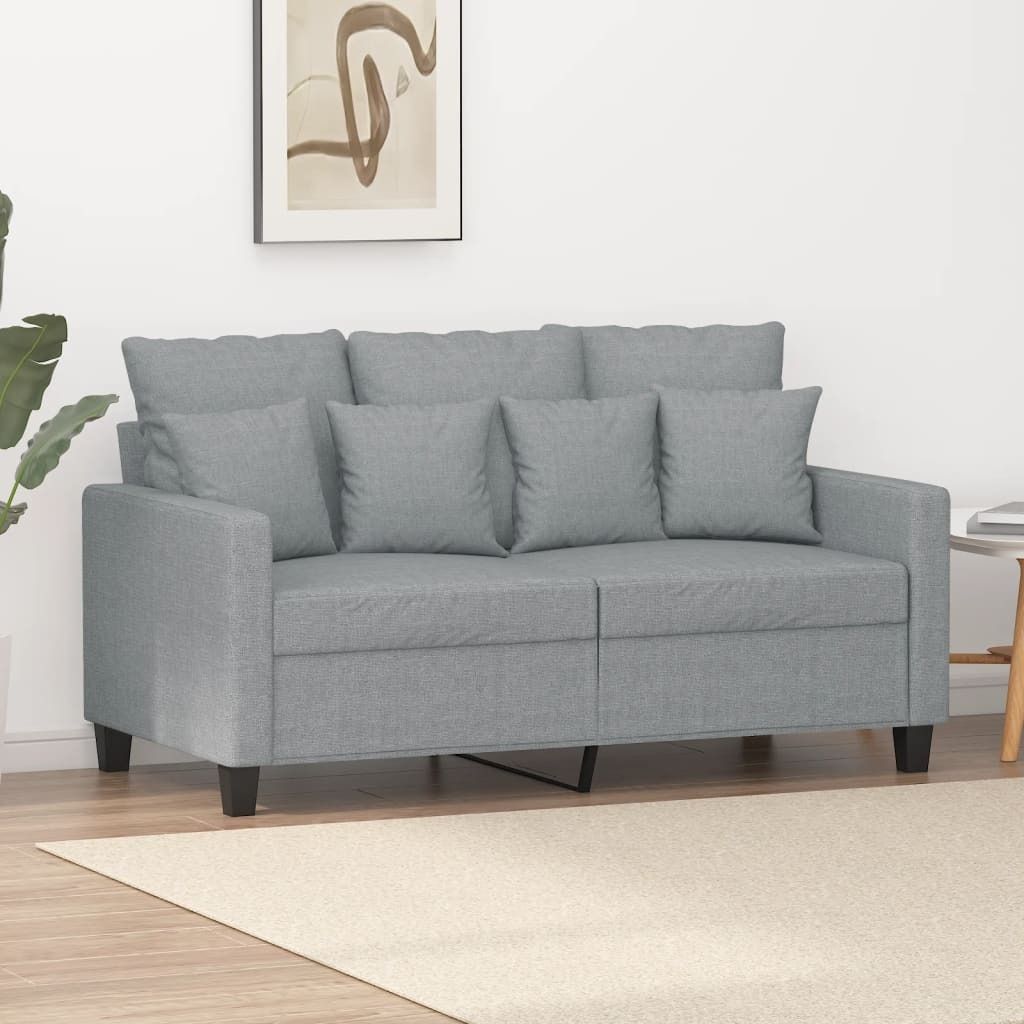 Cloris Designermöbel 2-Sitzer-Sofa Hellgrau 120 cm Stoff 2024 Neu