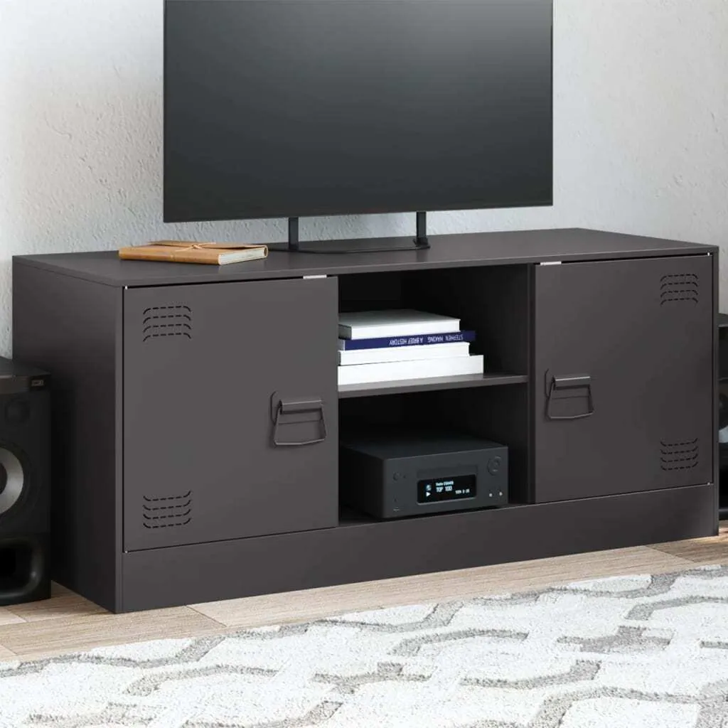 Porta TV Nero Hommie 99cm in Acciaio | Design Minimalista Moderno