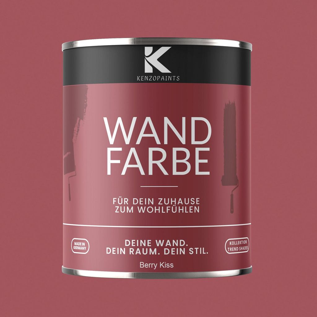 Kenzopaints 750ml Wandfarbe Designfarbe Innenfarbe - Berry Kiss