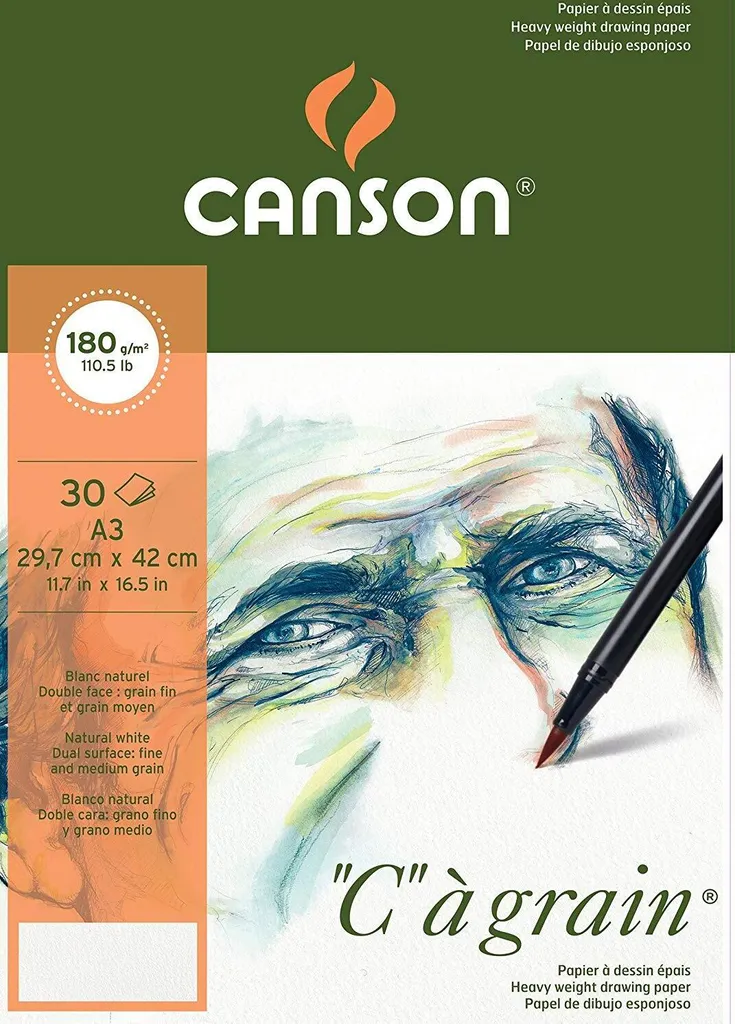 Canson C à Grain A3 180g: L'Eccellenza della Carta da Disegno