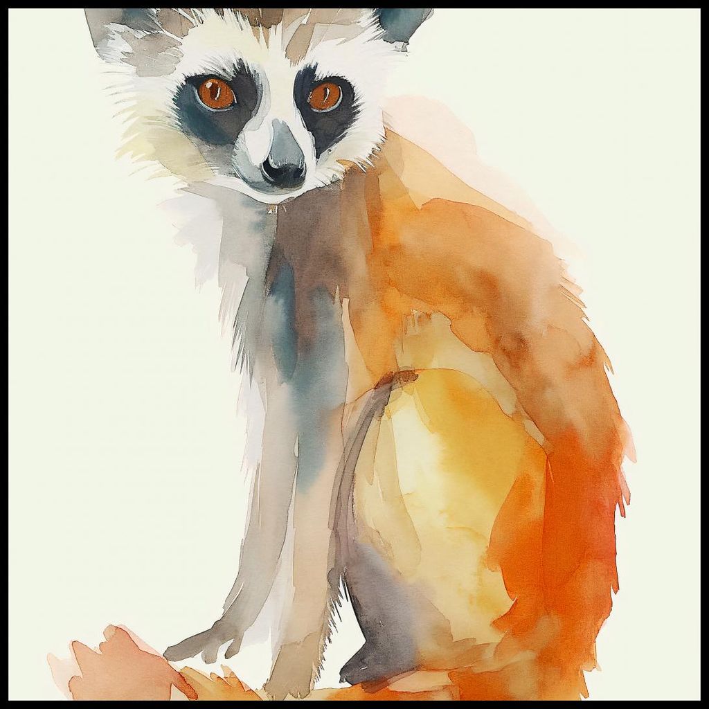 Plakat 80x80cm Lemur