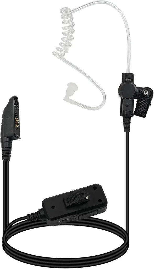 Cuffie con walkie-talkie Retevis con cancellazione attiva del rumore, auricolari con tubicino acustico e PTT, compatibili con Motorola GP328plus Ailunce HD1 DMR RT648