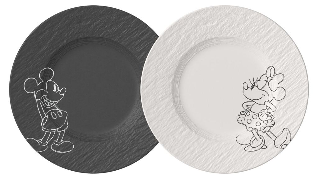 Villeroy & Boch Manufacture Rock - Mickey Mouse Frühstücksteller 2erSet
