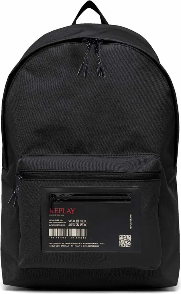 Backpack Replay PC Nero - Zaino Laptop con Scomparto Imbottito Black