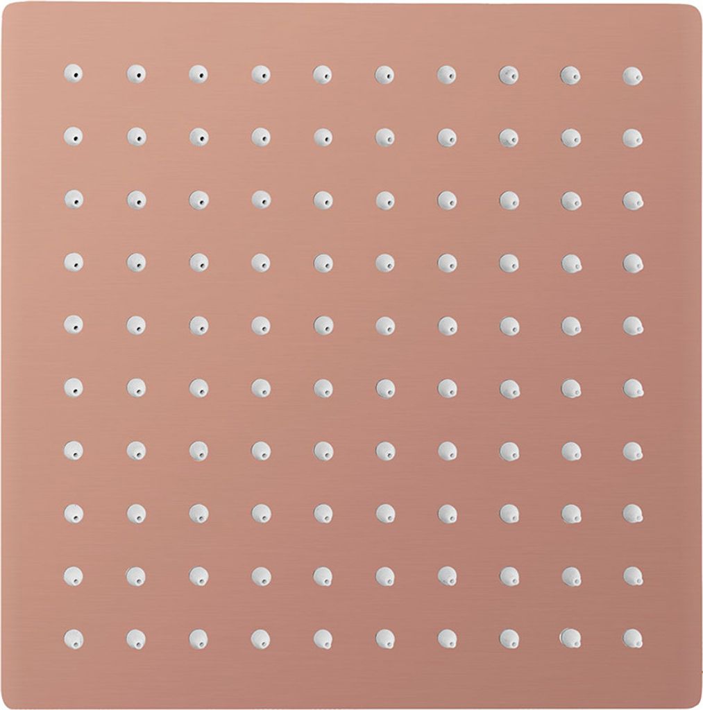 Aloni Regendouchekop, vierkant, koper, geborsteld, 30 x 30 Productafbeelding 