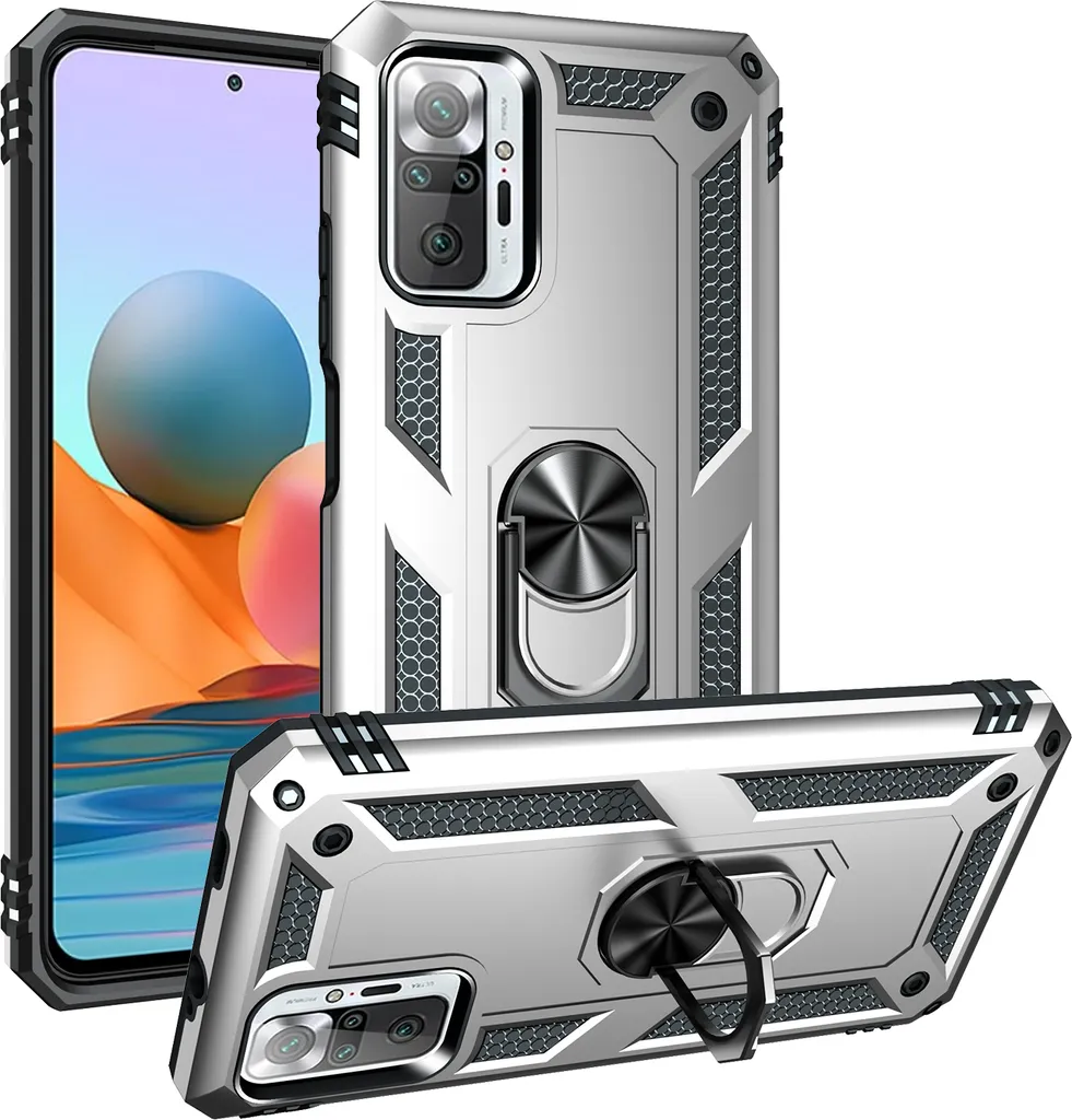 Custodia Xiaomi Redmi Note 10 Pro Robusta Argento - Protezione Militare