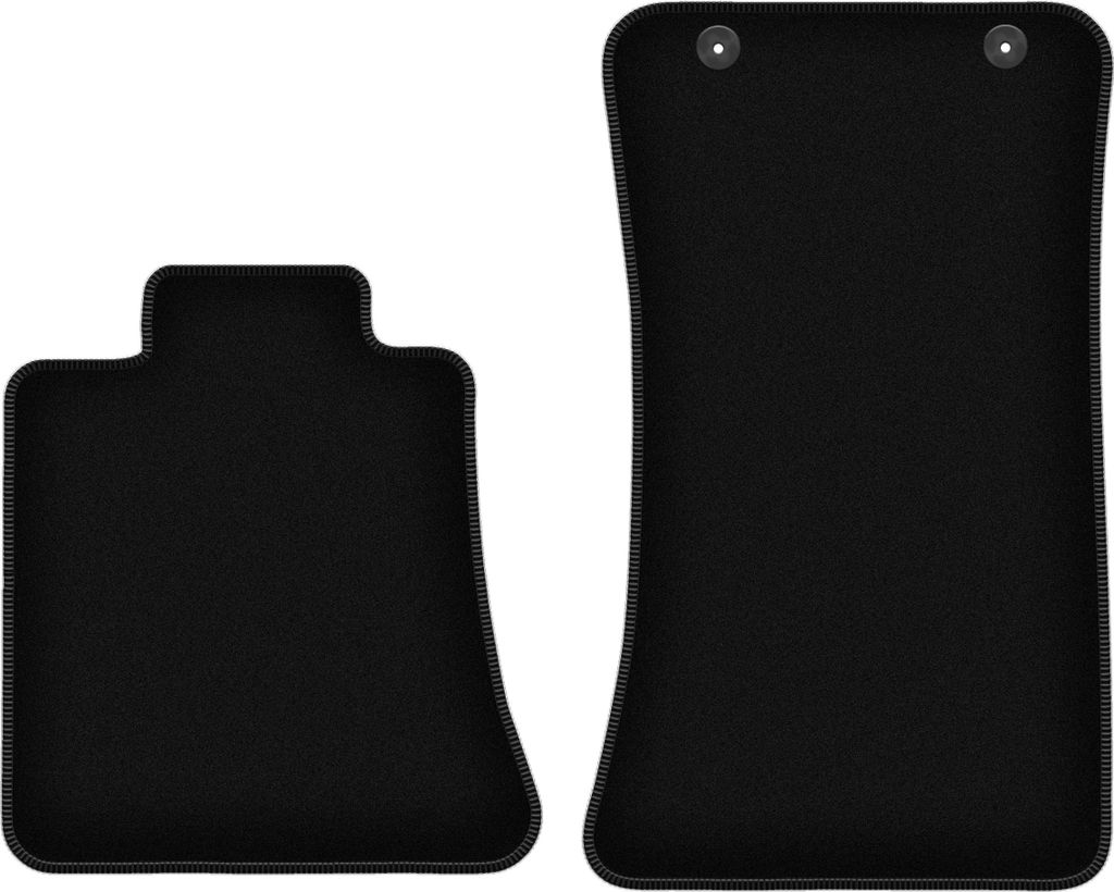 Wielganizator Velours-Autoteppiche vorne – passend für Alfa Romeo Giulia 2x4 (2WD) (Limousine, Bj. 2016-) – schwarz, passgenau, mit Befestigu...