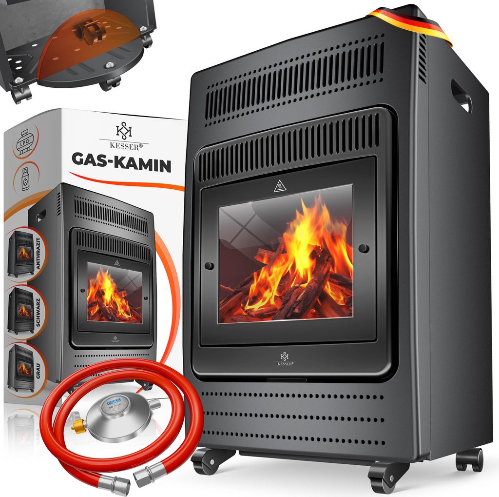 KESSER Gasheizer 3,4 kW Gasheizofen Heizstrahler Gas Kamin Gasheizung