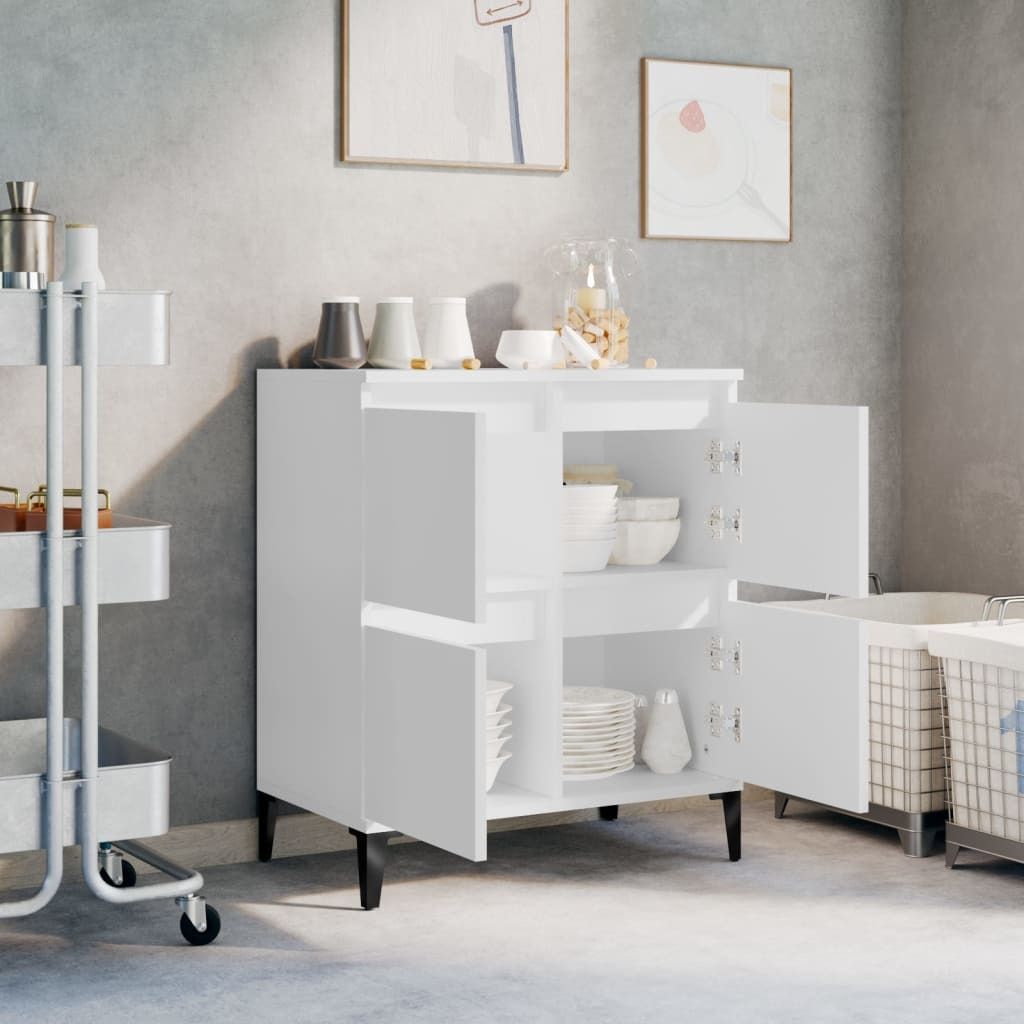 vidaXL Sideboard Weiß 60x35x70 cm Holzwerkstoff Produktbild 