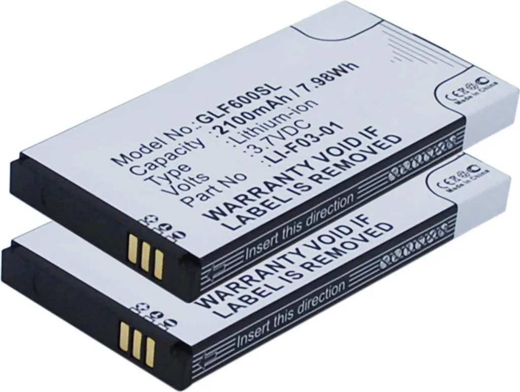Batterie 2100mAh longue durée pour Golf Buddy Platinum 4 - Pack de 2