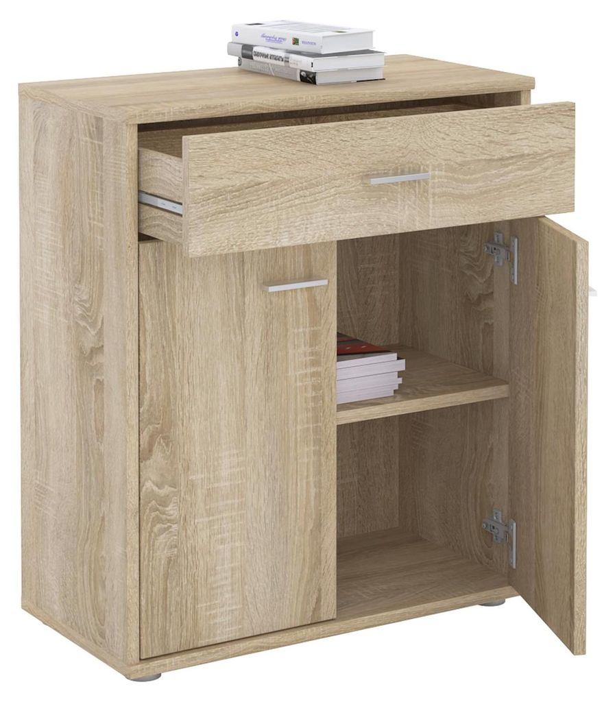 Kommode Sideboard Schrank TOMMY in Sonoma Eiche, Anrichte Produktbild 