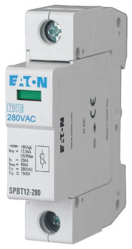 Eaton 158306 SPBT12-280/1 Parafoudre de Type 1+2 pour Tableau Electrique