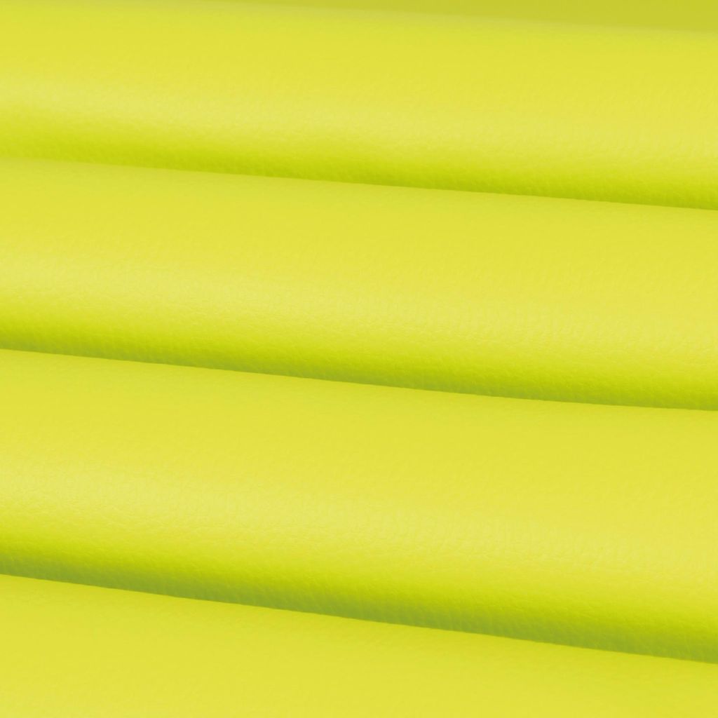 Kunstleder in Neongrün als laufende Meterware, Bezugs Polsterstoff "viele Farben" in Lederoptik zum Nähen und Beziehen 145cm Breite