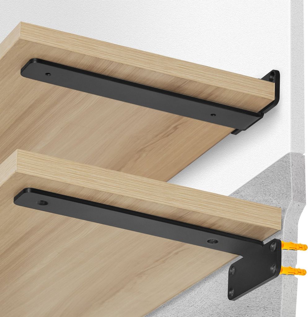 Staffe per scaffali, 210 x 100 x 45 mm, 6 pezzi, robusti Immagine del prodotto 