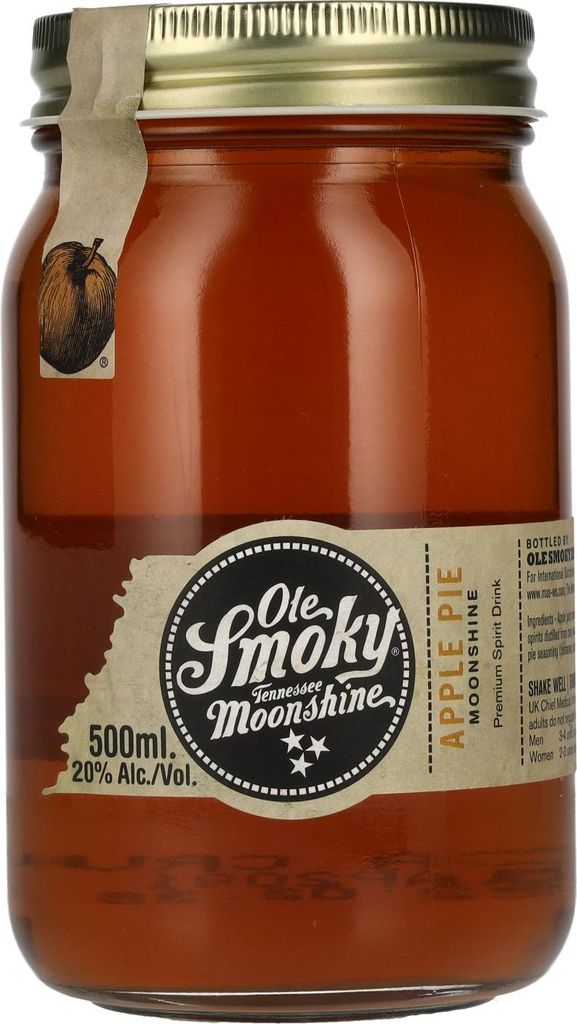 Ole Smoky Tennessee Moonshine APPLE PIE 20% Vol. 0,5l Produktbild 