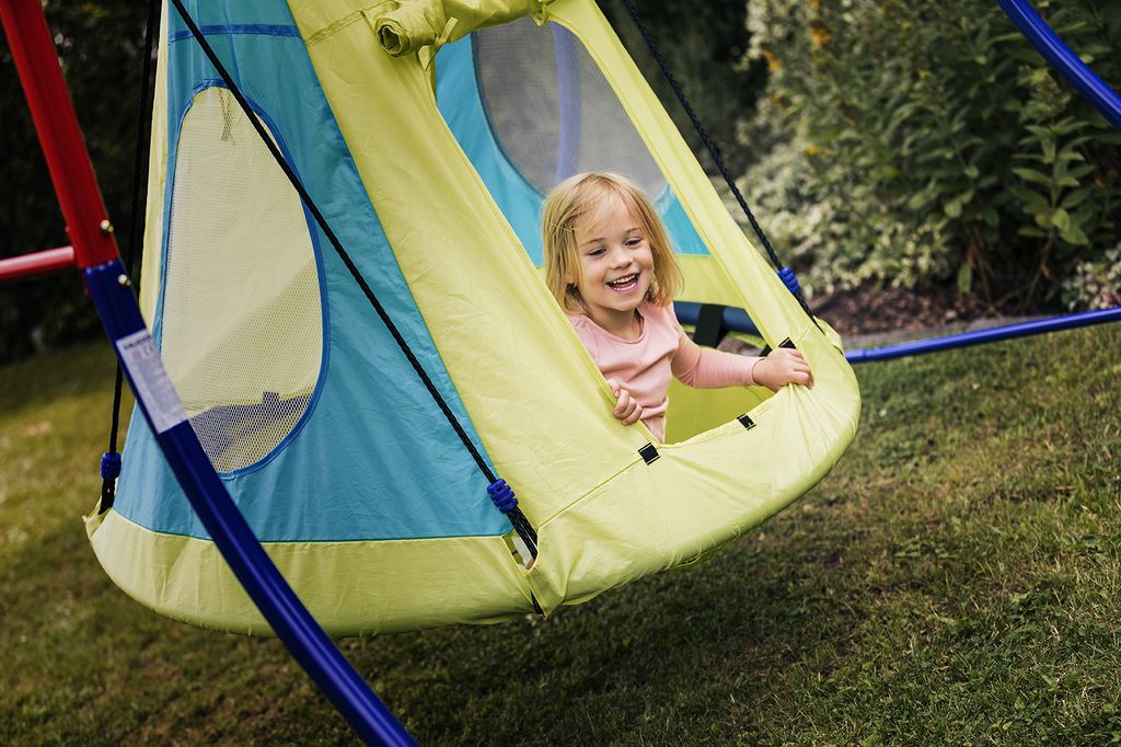 Mit Zelt für Kinder Nestschaukel 100 cm Cosy Castle Garten Schaukel Zeltüberzug 