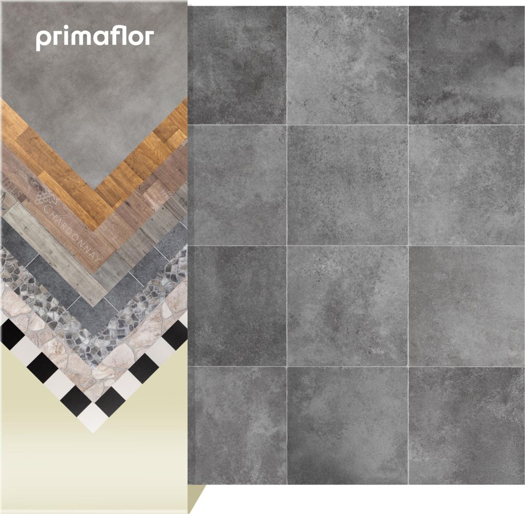 Primaflor PVC TRONTO - Fliese Florenz - 2,00m x 2,50m - Meterware - Vinyl-Boden in Steinoptik für Küche, Wohn- und Badezimmer, Hochwertige Ausleg...