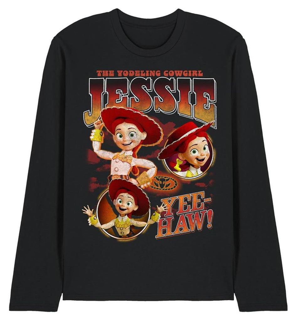 Toy Story - T-Shirt für Herren/Damen Uni, Langärmlig TV33285 (XXL) (Schwarz)