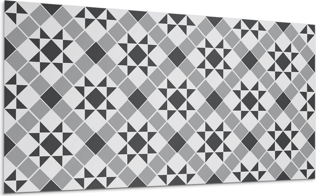 Geometrisches Muster Mit Sternen – Selbstklebende Fliesen – Wandverkleidung – Wandpaneel – PVC Fliesen – Vinylflisen – PCV Flisen – S...